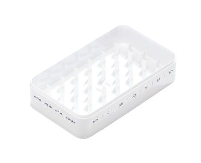 melipul Wochendispenser 7x4 ohne Stapeldeckel,, ohne Becher, 25 x 14,5 x 5,5 cm