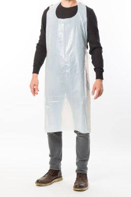 Einweg-Schutzschürze, LDPE, 20my, gehämmert, 100 Stück, 80 x 130 cm