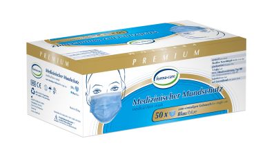 forma-care Premium Mundschutz Typ IIR, 3-lagig, mit Elastikband, 50 Stück