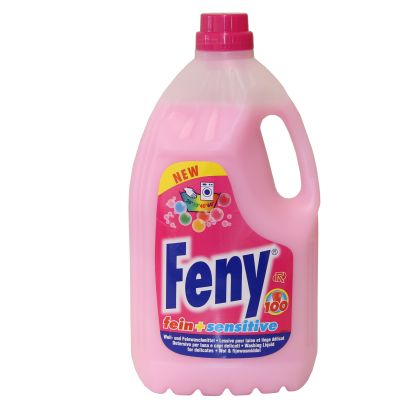 Feny Fein - und Colorwaschmittel flüssig, Für Feines und Buntes, Henkelflasche, 4 Liter