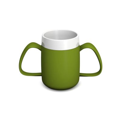 ORNAMIN 2-Henkel-Becher mit Trink-Trick 815, Randfüllmenge 160 ml, aus PP/PP, 1 Stück, 11 x 7,1 cm