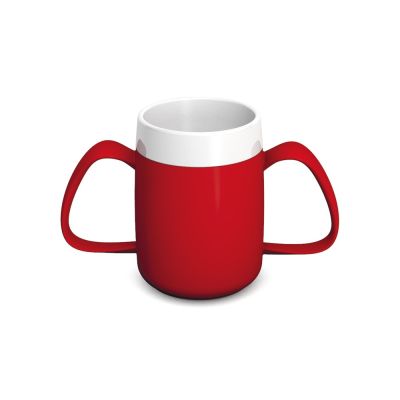 ORNAMIN 2-Henkel-Becher mit Trink-Trick 815, Randfüllmenge 160 ml, aus PP/PP, 1 Stück, 11 x 7,1 cm