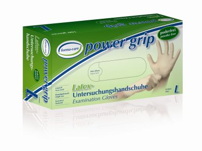 forma-care Handschuh Latex power grip L, 10 x 100 Stück, puderfrei, large