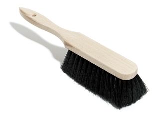 Handfeger Holz, unlackiert, Besteckung: Rosshaarmischung, 28 cm