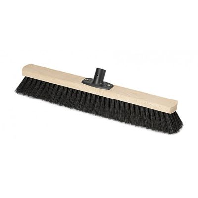 Saalbesen Holz mit Stielhalter, Besteckung: Rosshaar, 50 cm
