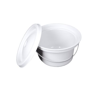 Toilettenstuhl-Eimer Kunststoff mit Deckel, für TRB-Modelle, autoklavierbar bis 130°C, außenØ 32 cm