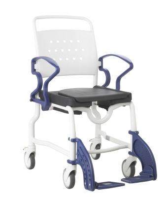 Dusch-Toilettenstuhl "Berlin", fahrbar, Kunststoff, bis 130 kg