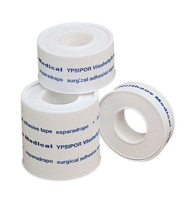 YPSIPOR Heftpflaster, Vlies, Schutzring, 1 Rolle, 2,5 cm x 5 m