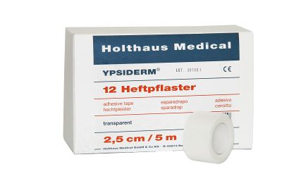YPSIDERM Heftpflaster, perforierte PE-Folie, 1 Rolle, 2,5 cm x 5 m