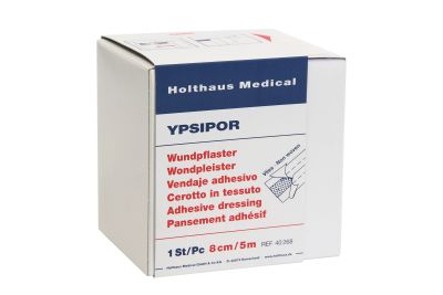 YPSIPOR Wundpflaster, VLIES, Spenderbox, 1 Rolle, 8 cm x  5 m