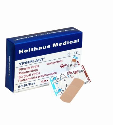 YPSIPLAST Pflasterstrip-Sortiment, wasserfest, 50 Stück / 3 Sorten, diverse Größen