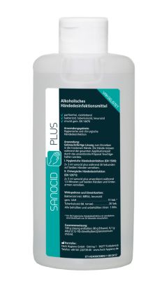 sanocid Plus Händedesinfektion, viruzid, 1 Spenderflasche, 500 ml