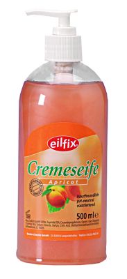Eilfix Cremeseife Apricot, im Pumpspender, 500 ml