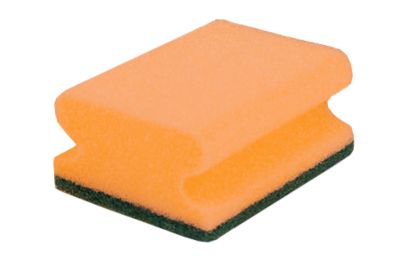 Padschwamm / Scheuerschwamm mit Griff, Vlies, stark abrasiv, 10 Stück/Packung, 150 x 90 x 43 mm