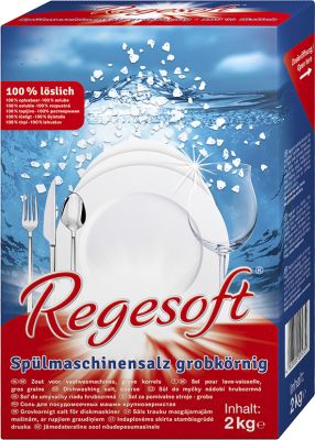 REGESOFT Siede-Geschirrspülsalz, grob, Regeneriersalz, 6 Packungen / Karton, 6 x 2 kg