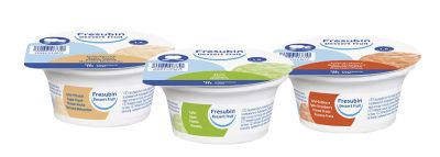 Fresubin dessert fruit, mit 55% Fruchtanteil, Hochkalorisch, Mischkarton, Plastikbecher, 24 x 125 g