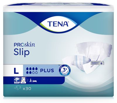TENA ProSkin Slip Plus L ConfioAir, 3 x 30 Stück, Umfang: 92 - 144 cm, large