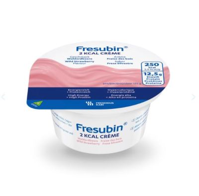 Fresubin 2 kcal Crème, ohne Ballaststoffe, Hochkalorisch, Walderdbeere, Plastikbecher, 24 x 125 g