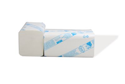 Falthandtuch, 2-lagig, V-Falz, 19g/m², recycling, Tissuequalität, grüne Punkte, 15 x 210 Stück, 25 x 21 cm