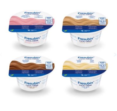 Fresubin 2 kcal Crème, mit Ballaststoffen, Hochkalorisch, Mischkarton, Plastikbecher, 24 x 125 g
