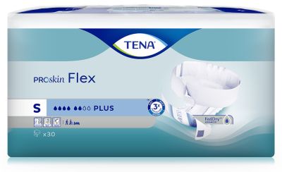 TENA ProSkin Flex Plus S, 3 x 30 Stück, Umfang: 61 - 87 cm, small