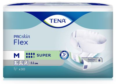 TENA ProSkin Flex Super M, 3 x 30 Stück, Umfang: 71 - 102 cm, medium