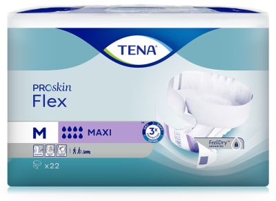 TENA ProSkin Flex Maxi M, 3 x 22 Stück, Umfang: 71 - 102 cm, medium
