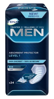 TENA MEN Active Fit Level 1, 6 x 24 Stück / 3,5mm dünn, 19,8x 23 cm