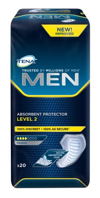TENA MEN Active Fit Level 2, 6 x 20 Stück / 4mm dünn, 27 x 23,3 cm