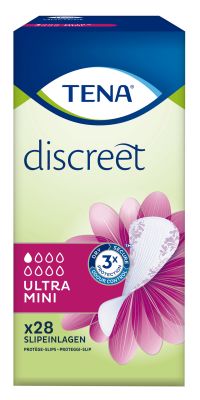 TENA Lady Discreet Ultra Mini, 10 x 28 Stück / 3,5mm dünn, 19,2 x 7,5 cm