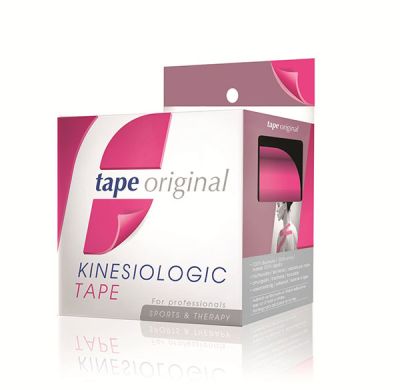 Tape original, kinesiologic tape, pink, 1 Rolle, 5 m x 5 cm