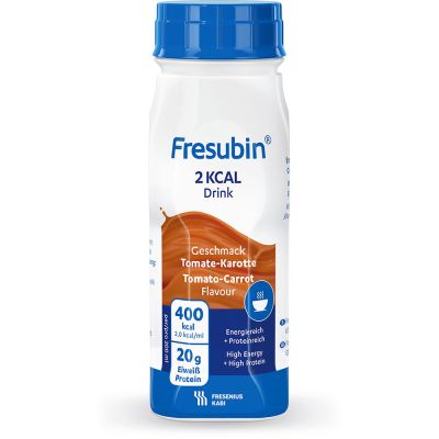 Fresubin 2 kcal DRINK, ohne Ballaststoffe, Hochkalorisch,Tomate-Karotte, EasyBottle, 24 x 200 ml