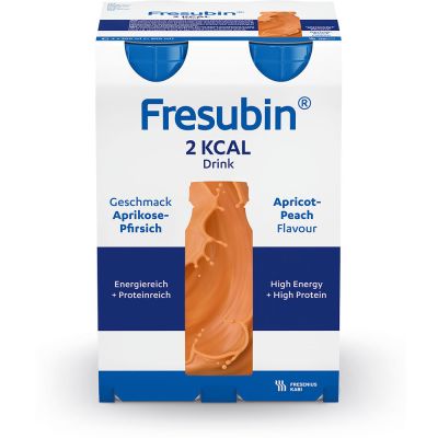 Fresubin 2 kcal DRINK, ohne Ballaststoffe, Hochkalorisch, Aprikose-Pfirsich, EasyBottle, 4 x 200 ml