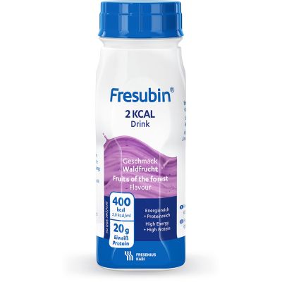 Fresubin 2 kcal DRINK, ohne Ballaststoffe, Hochkalorisch, Waldfrucht, EasyBottle, 24 x 200 ml