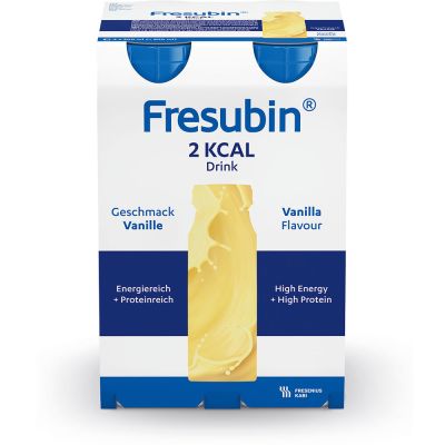 Fresubin 2 kcal DRINK, ohne Ballaststoffe, Hochkalorisch, Vanille, EasyBottle, 4 x 200 ml