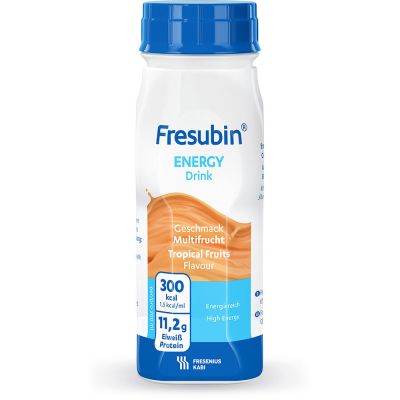 Fresubin energy DRINK, ohne Ballaststoffe, Hochkalorisch, Multifrucht, EasyBottle, 24 x 200 ml