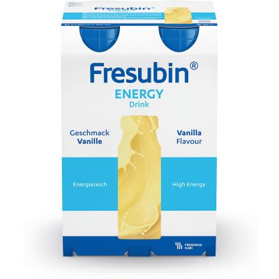 Fresubin energy DRINK, ohne Ballaststoffe, Hochkalorisch, Vanille, EasyBottle, 4 x 200 ml