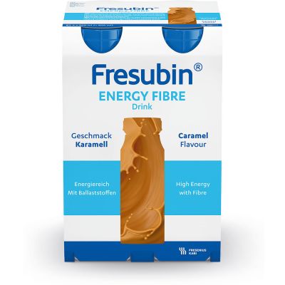 Fresubin energy fibre DRINK, mit Ballaststoffen, Hochkalorisch, Karamell, EasyBottle, 4 x 200 ml