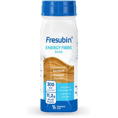 Fresubin energy fibre DRINK, mit Ballaststoffen, Hochkalorisch, Karamell, EasyBottle, 24 x 200 ml