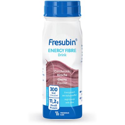 Fresubin energy fibre DRINK, mit Ballaststoffen, Hochkalorisch, Kirsche, EasyBottle, 24 x 200 ml