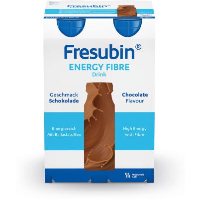 Fresubin energy fibre DRINK, mit Ballaststoffen, Hochkalorisch, Schokolade, EasyBottle, 4 x 200 ml