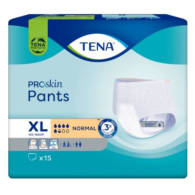 TENA Pants Normal XL, 6 x 15 Stück, Umfang: 120 - 160 cm, x-large