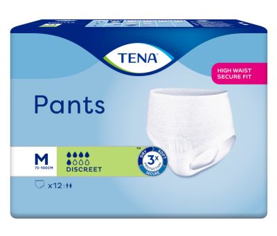 TENA Pants Discreet M, 4 x 12 Stück, Umfang: 75 - 100 cm, medium