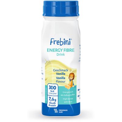 Frebini energy fibre DRINK, mit Ballaststoffen, Hochkalorisch, Vanille, EasyBottle, 24 x 200 ml