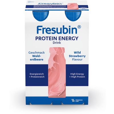 Fresubin protein energy DRINK, eiweißreich, Hochkalorisch, Walderdbeere, EasyBottle, 4 x 200 ml