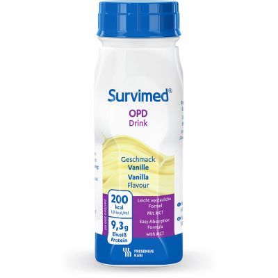 Fresubin Survimed OPD DRINK, ohne Ballaststoffe, Normkalorisch, Vanille, EasyBottle, 24 x 200 ml