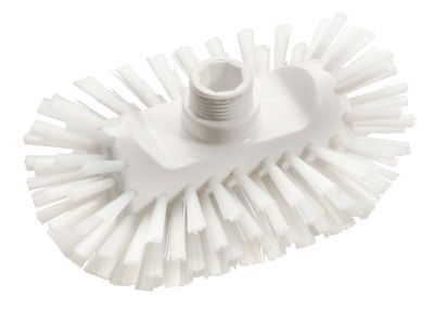 Haug Kesselbürste, Besatz: weiß, ungeschlitzt, hart, 20 cm