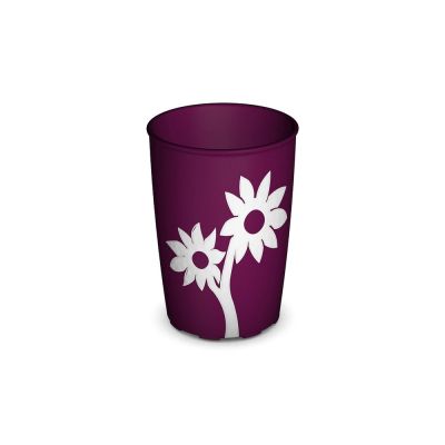 ORNAMIN Becher mit Antirutsch-Blume 820, Randfüllmenge 250 ml, aus PP/PP, 1 Stück, 10 x 7,1 cm