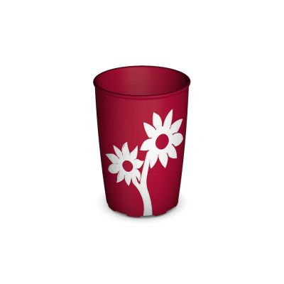 ORNAMIN Becher mit Antirutsch-Blume 820, Randfüllmenge 250 ml, aus PP/PP, 1 Stück, 10 x 7,1 cm
