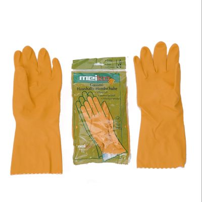 meiko Haushaltshandschuh Latex L, 1 Paar, innen baumwollbeflockt, large